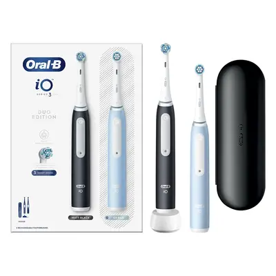 Oral B Elektrický kartáček Series iO 3 Duo Black/Ice Blue 2 ks