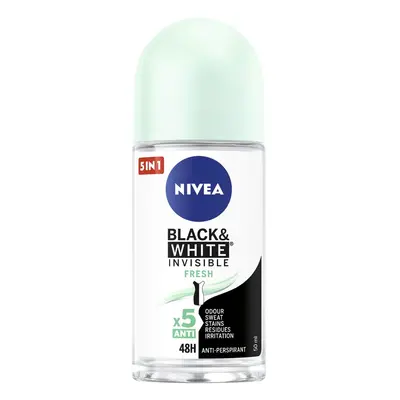 Nivea Kuličkový antiperspirant Invisible Fresh Black&White 48H (Anti-Perspirant) 50 ml