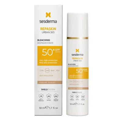 Sesderma Opalovací krém na obličej proti pigmentovým skvrnám SPF 50+ Repaskin Urban 365 (Bleachi