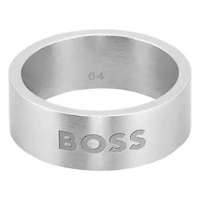 Hugo Boss Módní pánský ocelový prsten 1580457 64 mm