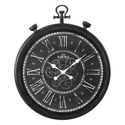 MPM Quality Designové plastové hodiny s ozubeným soukolím Vintage Timekeeper E01.4326.90