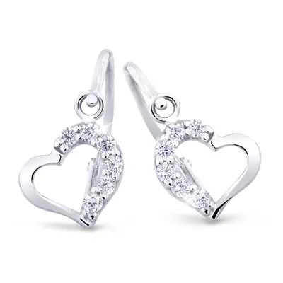 Cutie Jewellery Něžné dětské náušnice z bílého zlata C2757-10-X-2 fuchsiová