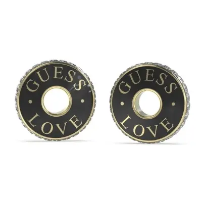 Guess Originální pozlacené náušnice Love Guess JUBE04084JWYGBKT/U