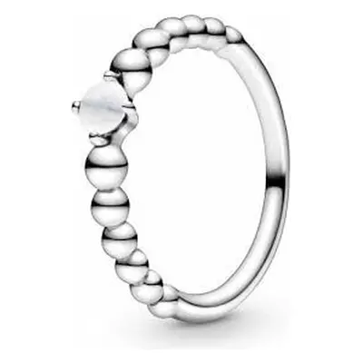 Pandora Stříbrný prsten pro ženy narozené v dubnu 198867C04 50 mm