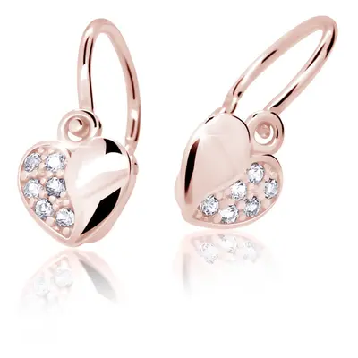 Cutie Jewellery Dětské náušnice z růžového zlata C2160-10-X-4 zelená