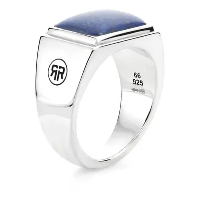 Rebel&Rose Nadčasový stříbrný prsten Square Lapis Lowneck RR-RG033-S 57 mm