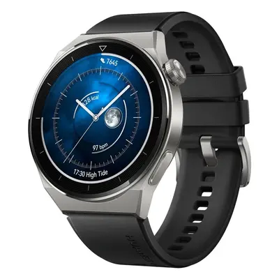 Huawei Watch GT 3 Pro 46mm s titanovým tělem a černým sportovním řemínkem