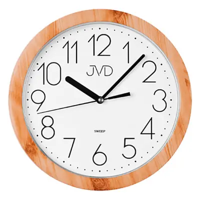 JVD Nástěnné hodiny s plynulým chodem H612 Dark Brown