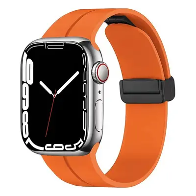 4wrist Silikonový řemínek s magnetickou sponou pro Apple Watch 38/40/41 mm - Orange