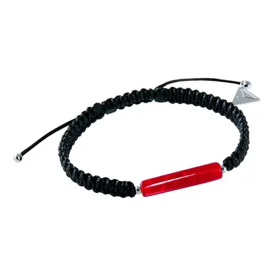 Lampglas Úchvatný partnerský náramek Shamballa Red Line s 24karátovým zlatem v perle Lampglas BS