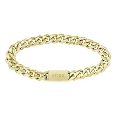 Hugo Boss Stylový pozlacený náramek pro muže Chain Link 1580403 19 cm