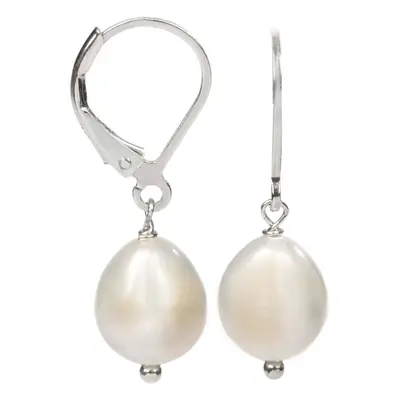 JwL Luxury Pearls Stříbrné náušnice s pravou bílou perlou JL0148