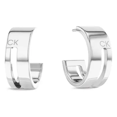 Calvin Klein Nadčasové kruhové náušnice Geometric Essentials 35000677