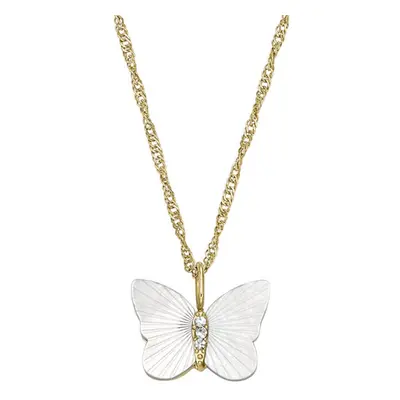 Fossil Krásný pozlacený náhrdelník Radiant Wings JF04424710