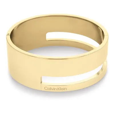 Calvin Klein Pevný pozlacený náramek Geometric Essentials 35000673