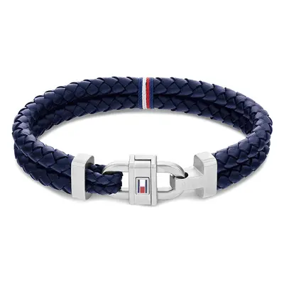 Tommy Hilfiger Stylový kožený náramek s ocelovou ozdobou 2790362