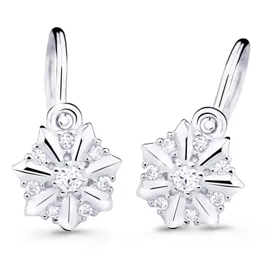 Cutie Jewellery Půvabné dětské náušnice z bílého zlata C2754-10-X-2 bílá