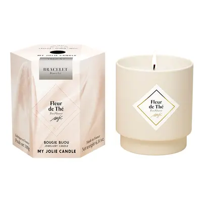 My Jolie Candle Vonná svíčka 36h s náramkem Silver Les Surprenantes Čajovníkový květ 320284