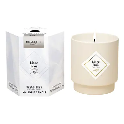 My Jolie Candle Vonná svíčka 36h s náramkem Silver Les Surprenantes Svěží prádlo 320289