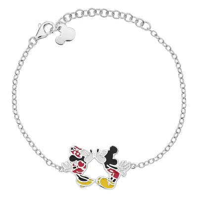 Disney Krásný stříbrný náramek Mickey and Minnie Mouse BS00044SL-55.CS