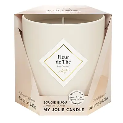 My Jolie Candle Vonná svíčka 36h s náramkem Beige Les Essentielles Čajovníkový květ 320326