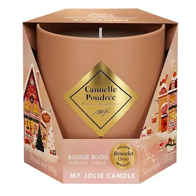 My Jolie Candle Vonná svíčka 40h s náramkem My Jolie Candle Village Skořice v prášku 320163