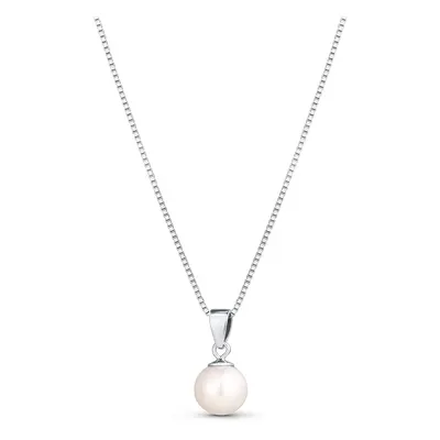 JwL Luxury Pearls Stříbrný náhrdelník s pravou perlou JL0834 (řetízek, přívěsek)