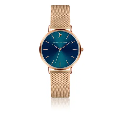 Emily Westwood Dark Blue Sunray Mesh Watch EGJ-3218