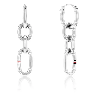 Tommy Hilfiger Moderní ocelové náušnice Contrast Link Chain 2780787