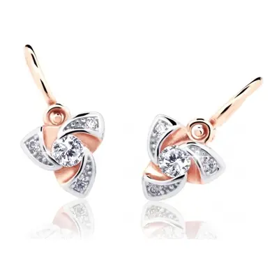 Cutie Jewellery Dětské náušnice z růžového zlata C2203-10-X-4 světle modrá