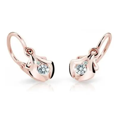 Cutie Jewellery Dětské náušnice z růžového zlata C2224-10-X-4 růžová