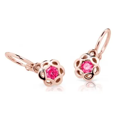 Cutie Jewellery Dětské náušnice z růžového zlata C2179-10-X-4 růžová