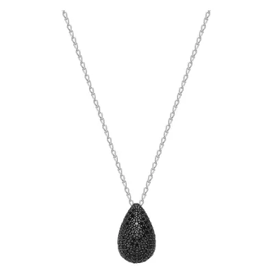 Brosway Stříbrný náhrdelník se zirkony Tear Drop Mystery Black Fancy FMB121