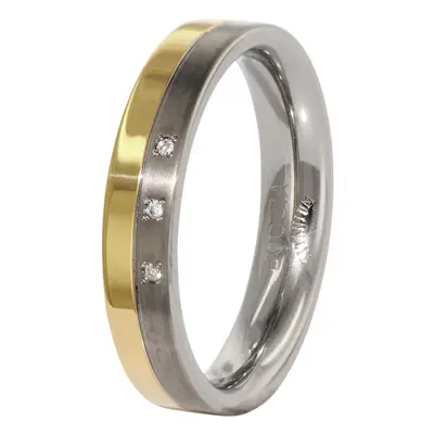 Boccia Titanium Snubní titanový prsten s diamanty 0129-04 48 mm