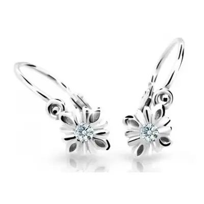 Cutie Jewellery Půvabné dětské náušnice z bílého zlata C2261-10-X-2 fuchsiová