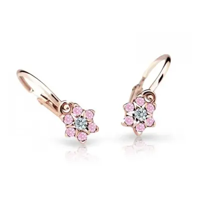 Cutie Jewellery Půvabné dětské náušnice z růžového zlata C2152-10-X-4 růžová