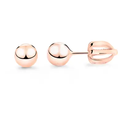 Cutie Jewellery Minimalistické náušnice pecky z růžového zlata Z5016-30-X-4