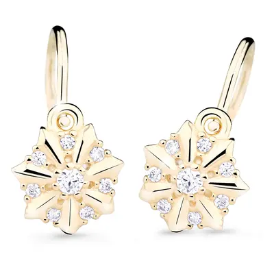 Cutie Jewellery Půvabné dětské náušnice ze žlutého zlata C2754-10-X-1 bílá