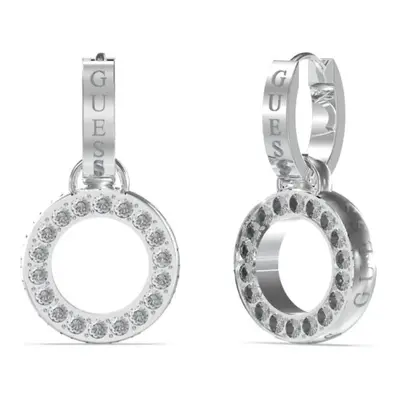 Guess Ocelové náušnice s přívěsky Circle Lights JUBE03167JWRHT/U