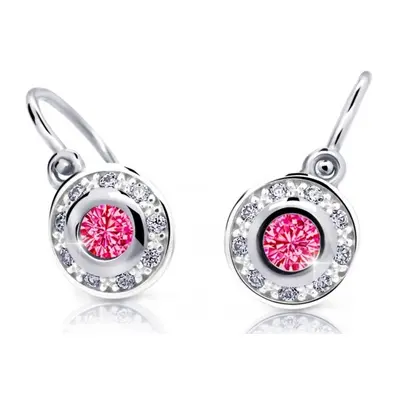 Cutie Jewellery Třpytivé dětské náušnice z bílého zlata C2400-10-X-2 bílá