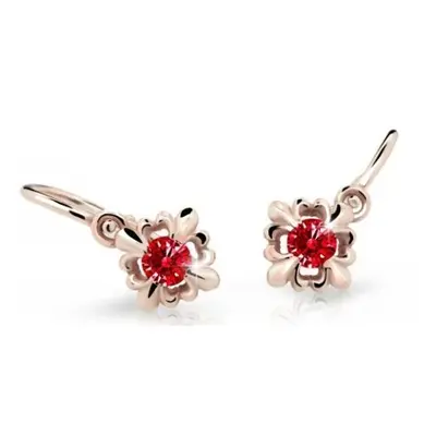 Cutie Jewellery Roztomilé dětské náušnice z růžového zlata C2212-10-X-4 červená