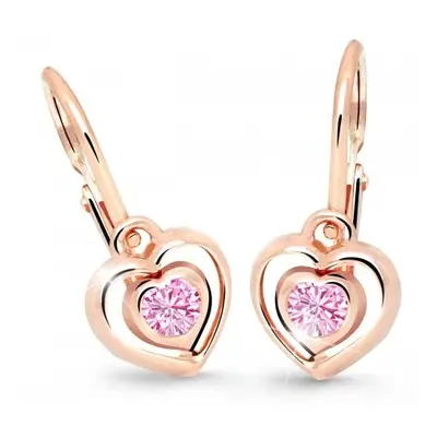 Cutie Jewellery Dětské srdíčkové náušnice C2752-10-X-4 růžová