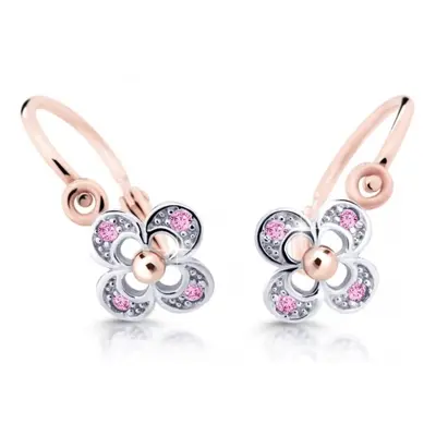 Cutie Jewellery Dětské náušnice z růžového zlata C2200-10-X-4 červená