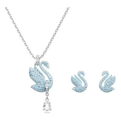 Swarovski Půvabná sada šperků s krystaly Iconic Swan 5660597 (náušnice, náhrdelník)