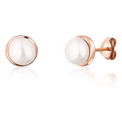 JwL Luxury Pearls Pozlacené náušnice s říční perlou JL0736