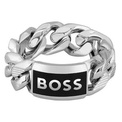 Hugo Boss Pánský ocelový prsten Kassy Emblem 1580681 66 mm