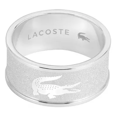 Lacoste Stylový ocelový prsten pro muže Backhand 2040485 62 mm