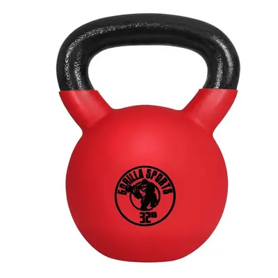 Gorilla Sports kettlebell činka, pogumovaný povrch, 32 kg