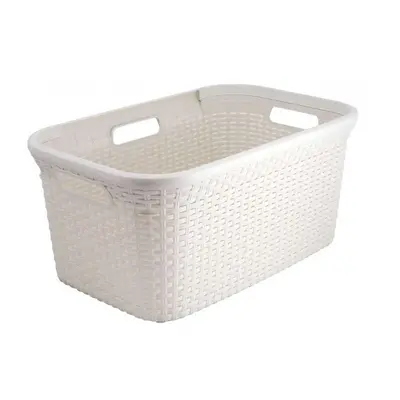 CURVER RATTAN STYLE 30475 Koš na prádlo 45 l krémový