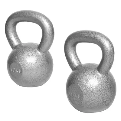 Gorilla Sports Sada kettlebell činek, litina, 12 a 16 kg